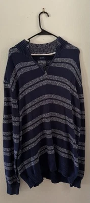 American Rag Mujer XXL Azul Rayas Suéter Con Cremallera Foto 1 de 2