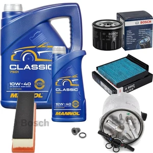 Bosch Inspección Set 6L mannol Classic 10W-40 para Dacia Renault Logan Express - Imagen 1 de 12