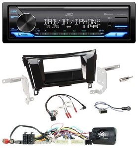 JVC Bluetooth DAB USB Lenkrad Autoradio für Nissan Qashqai X-Trail 14-17 24 Pin - Bild 1 von 11