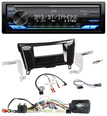 JVC Bluetooth DAB USB Lenkrad Autoradio für Nissan Qashqai X-Trail 14-17 24 Pin - Bild 1 von 4