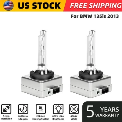 2PCS For BMW 135is 2013 D1S Xenon HID Headlight Bulbs High&Low Beam 6000K - Image 1 of 4