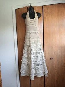 Victoria's Secret by Moda International Crochet 100% Cotton Shell Dress - Picture 1 of 8