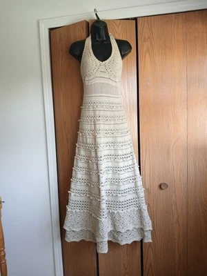Victoria's Secret by Moda International Crochet 100% Cotton Shell Dress - Image 1 of 4