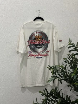 Футболка с автографом Кенни Бернстайна «Forever Red» Budweiser 2002 NHRA Drag Racing XXL - Изображение 1 из 4