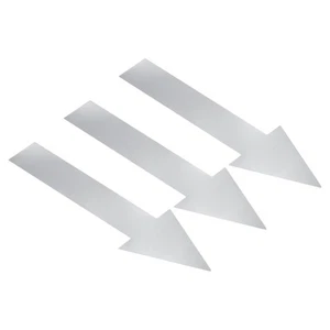 4 Set / 12Pcs 8x2" Arrow Sticker Directional Arrow Sign Floor Decal Silver - Picture 1 of 6