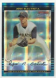 2002 BOWMAN CHROME JOSE BAUTISTA X-FRACTOR # 348 ROOKIE # 40/250 (LOOKS MINT) - Picture 1 of 2