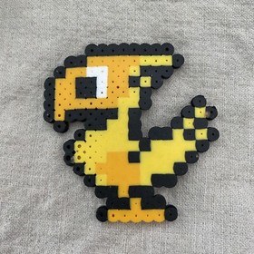 Final Fantasy Pixel Art Chocobo Sprite 3&rdquo;x3&rdquo; Retro Vintage NES