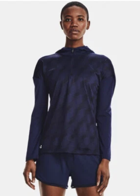 Sudadera con capucha Under Armour para mujer Locker en relieve 1/4 cremallera # mediana Foto 1 de 4