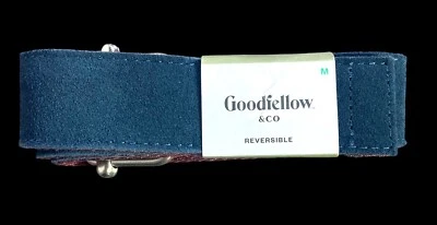 Cinturón reversible Goodfellow & Co para hombre azul granate talla mediana nuevo con etiquetas Foto 1 de 4