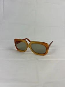 Vintage RAY-BAN B&L RAY-LITE Italy Sunglasses Frame Bug-Eye Amber Womens - Picture 1 of 9