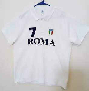 JHK Pora 210 Polo Shirt Men's XL Italia Roma White Short Sleeve - Picture 1 of 3
