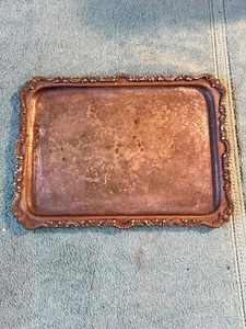 RARE Reed & Barton Silver Soldered Hotel Belvedere 12" Serving Tray 1309 Antique - Picture 1 of 9