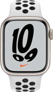 Apple Watch S7 Nike Alu 41mm Starlight (platynowy/czarny) LTE iOS - Zdjęcie 1 z 2