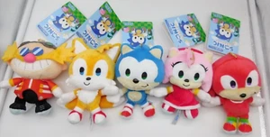 Sonic the Hedgehog Sonic and Friends Peluche Mascota Llavero Juego Completo de 5 Nuevo - Imagen 1 de 24