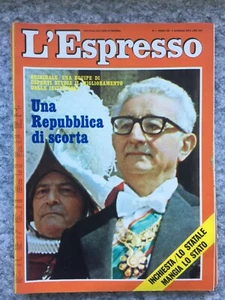 Rivista L'Espresso 1975 n. 01 Una Repubblica di scorta - Imagen 1 de 2