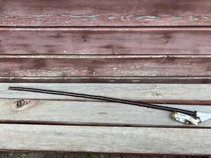 ANTIKE LANGE DEUTSCHE BAYRISCHE PORZELLAN WEISSE PFEIFE HOLZSTIEL 34 ZOLL - Bild 1 von 5