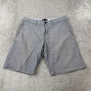 Banana Republic Shorts Men's 32 Navy White Checkered Cotton Casual - Picture 1 of 9