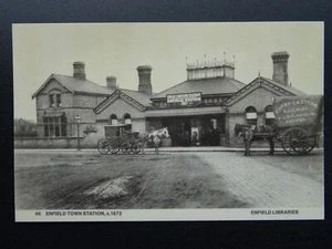 Enfield Town GER GREAT EASTERN RAILWAY STATION 1872 Vintage 1970s Postcard - Picture 1 of 2