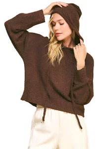 Maglione con cappuccio manica lunga spalle scoperte Davi & Dani - Foto 1 di 6