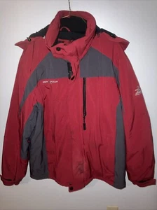 🔥 Men's ZeroXposure Winter Hooded Jacket Size Medium Heavyweight Red Gray - Picture 1 of 9
