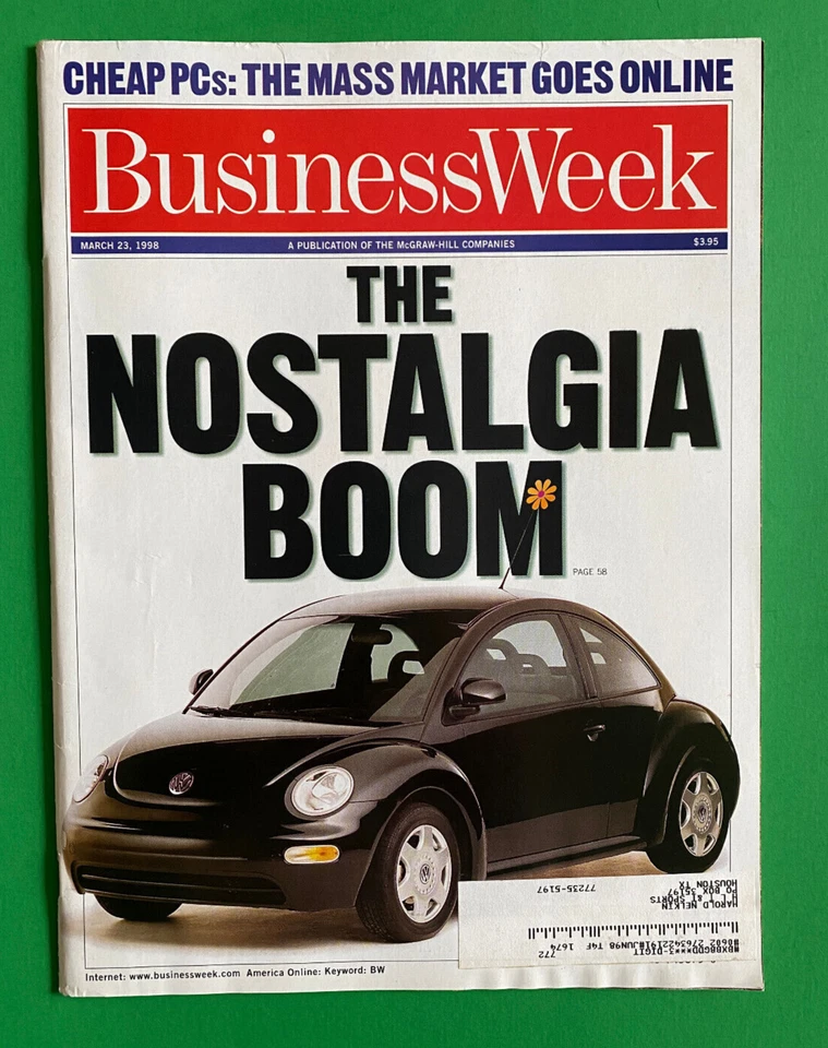 Business Week Magazine March 23 1998 Nostalgia Boom/Volwagan Beatle- Complete - Image 1 of 1