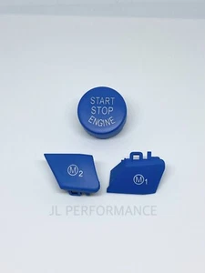 MATTBLAU START STOP KNOPF UND M1 & M2 TASTER SET FÜR BMW M140i M135i F20 F21 - Bild 1 von 7