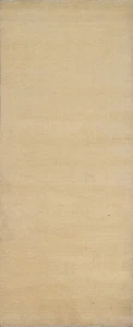 Solid Contemporary Gabbeh Hand-knotted Runner Rug Modern Oriental 2' 7" x 7' 7" - Picture 1 of 12
