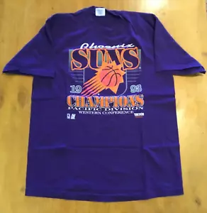 T-shirt vintage Phoenix Suns 1993 NBA Playoffs viola Pacific Division Barkely XL - Foto 1 di 3