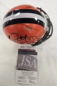 Eric Metcalf Cleveland Browns Signed Speed Mini Helmet JSA - Picture 1 of 1