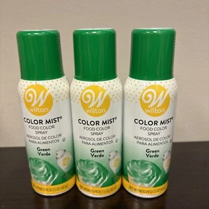 3 Ct Wilton 1.5 Oz GREEN Color Mist Food Color Spray Cakes Cupcakes Cookies - Picture 1 of 2