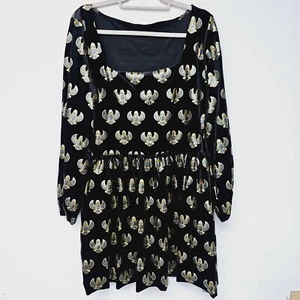 NWT Blackmilk Scarab Velvet Squared Up Bishop Skater Dress Sz XXL Black Milk - Picture 1 of 9