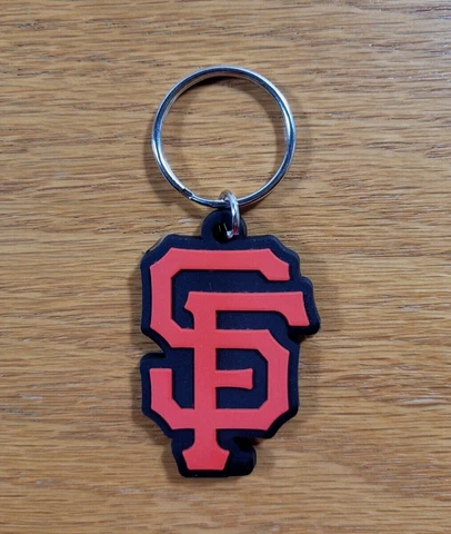 SAN FRANCISCO GIANTS Official Team Logo MLB Baseball Rubber Key Ring Key Chain Cover