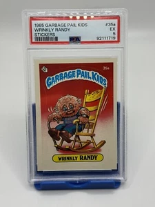 1985 TOPPS GARBAGE PAIL KIDS SERIES 1 OS1 WRINKLY RANDY 35A PSA 5 EX VINTAGE - Picture 1 of 2