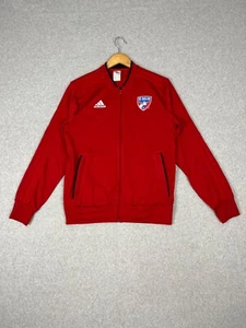 FC Dallas Soccer Jacket Mens M Red Adidas Full Zip MLS Track Warm Up Futbol - Picture 1 of 11