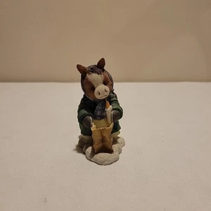 Figurina ENESCO Marys Moo Moos Glowing Home per Natale 1997 scatola inclusa - Foto 1 di 7