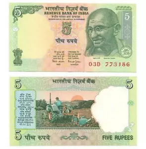 Colección de 10 Billetes India P88A(U) 5 Rupias ¡¡¡Envío Gratis!!!! - Imagen 1 de 1