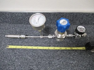 HIGH PRESSURE VALVE ASSEMBLY PARR FUJIKIN MILLIPORE 43800806EV AS PICTURED &100 - Picture 1 of 11