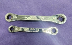 Proto 1193-A & 1192-A 6 Point Straight Ratcheting Box Wrench Pair Made in USA - Picture 1 of 17