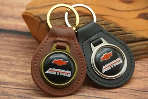 NEW VINTAGE 1970s CHEVY ASTRO VAN Leather Key Chain Ring Fob NOS - Foto 1 di 6