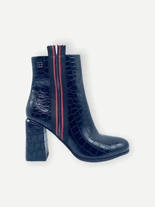 Scarpe da donna scarpa stivaletto tacco largo Laura Biagiotti stampa cocco nero  - Imagen 1 de 5