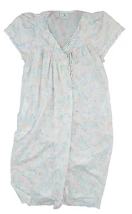 Vintage Gilligan O'malley Nightgown Floral Pastel Short Sleeve Medium Full... - Picture 1 of 7