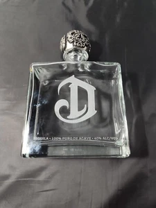 DELEON leere Flasche Tequila Blanco Diamante 1,75 Liter Karaffe Glas silber - Bild 1 von 7