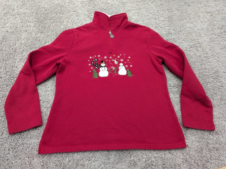 Suéter Vintage Breckenridge Mujer Pullover Grande Muñeco de Nieve Navidad Abuela Foto 1 de 4