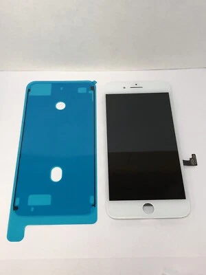 100% OEM Genuine Original iPhone 8 + Plus LCD Screen White w/ adhesive Seal - Image 1 of 3