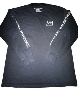 Jean Michel Basquiat Long Sleeve Art Graphic Black Shirt Ripple Junction Men's L - Picture 1 of 9