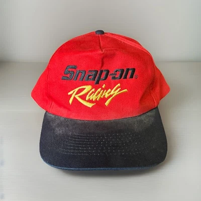 Sombrero SnapBack Vintage KC Snap-on Racing Rojo/Negro Foto 1 de 4