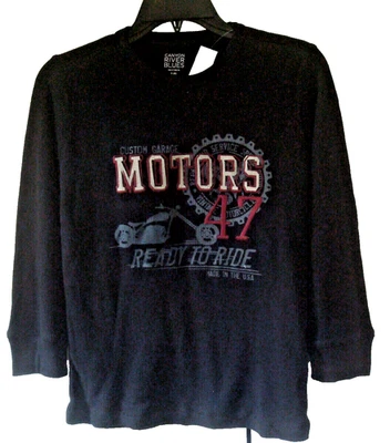 Boys Long Sleeve Top Ready To Ride Black Size S (8) NEW - Image 1 of 2