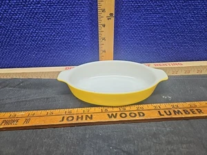 Mini cazuela ovalada vintage Pyrex 700 Pixie Au gratinado plato para hornear 10 oz amarillo - Imagen 1 de 4
