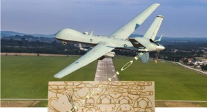 MQ-9 UAV REAPER DRONE 98" WS RC Modelo Avión Kit Corto y Planos Impresos - Imagen 1 de 4