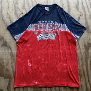 Vintage 2013 Majestic MLB Boston Red Sox World Series Champs Tie-Dye T-Shirt 2XL - Picture 1 of 4